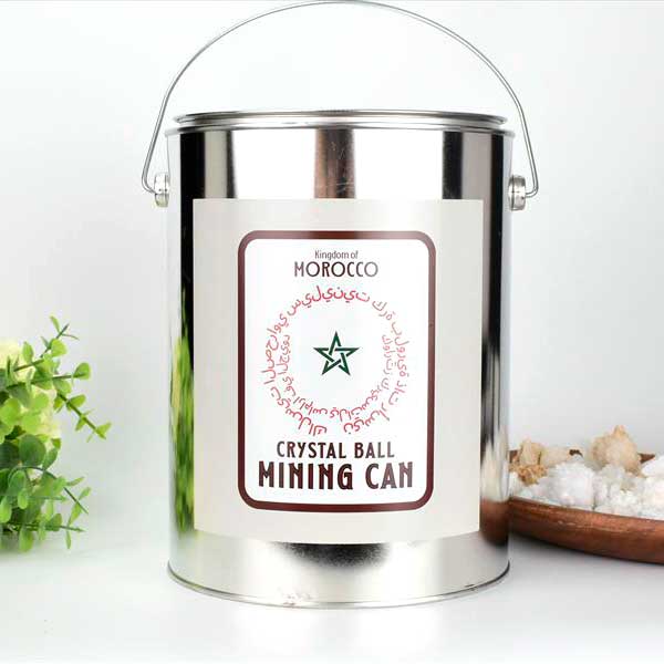 限定 ◆Miningcan◆【マイニング缶 約4kgセット】モロッコ産クリスタル 缶入り採掘セット ジオードの中身｜キラキラ｜ダブルターミネイテッド｜マイニングカン｜金平糖水晶｜両剣水晶｜水晶｜原石｜ドゥルージー｜詰め合わせ｜ ジオードクラスター｜アップストーン店