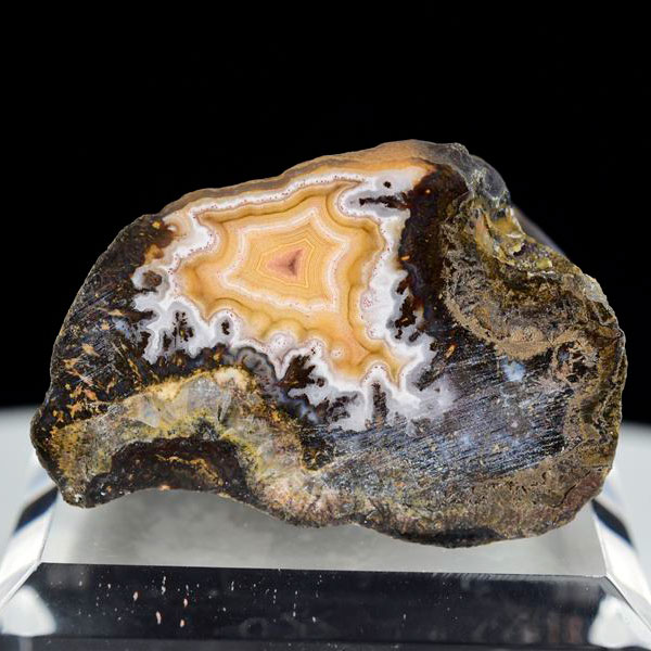 Laguna Agate ラグナアゲート 瑪瑙 原石 ◆メキシコ・ラグナ産◆ 約57g メノウ｜ラグナ｜アゲート｜瑪瑙｜ノジュール｜ハーフカット｜スライス｜原石｜鉱物｜標本｜天然石｜パワーストーン｜浄化｜■39ショップ■