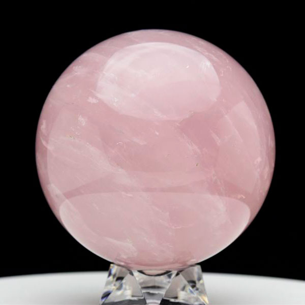 天然石 超特大 スフィア ローズクォーツ 13㎝ 3kg 虹入り 台座付き t25036.jpg