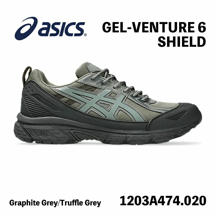 アシックス スニーカー asics GEL-VENTURE 6 SHIELD 先だつもの 思わく6  GREY 薄墨色 1203A297-022 シューズ【中古】未当て嵌める品