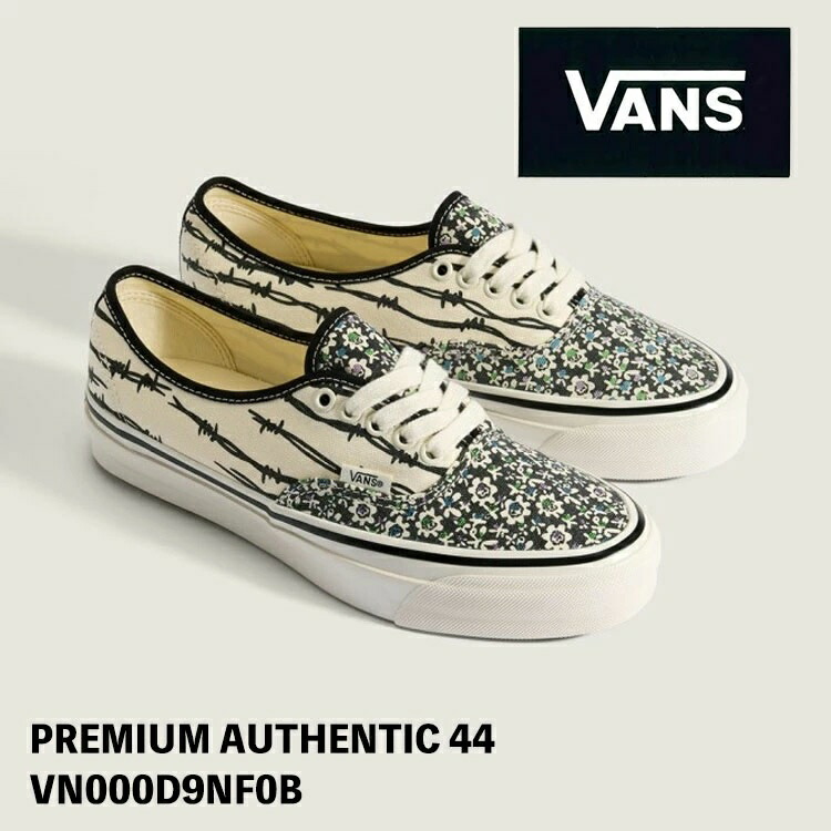 バンズ スニーカー VANS スニーカー PREMIUM AUTHENTIC 44 VN000D9NF0B MICRO DAISY BARBED WIRE 割り増し金 オーセンティック シューズ【中古】未当て嵌める品