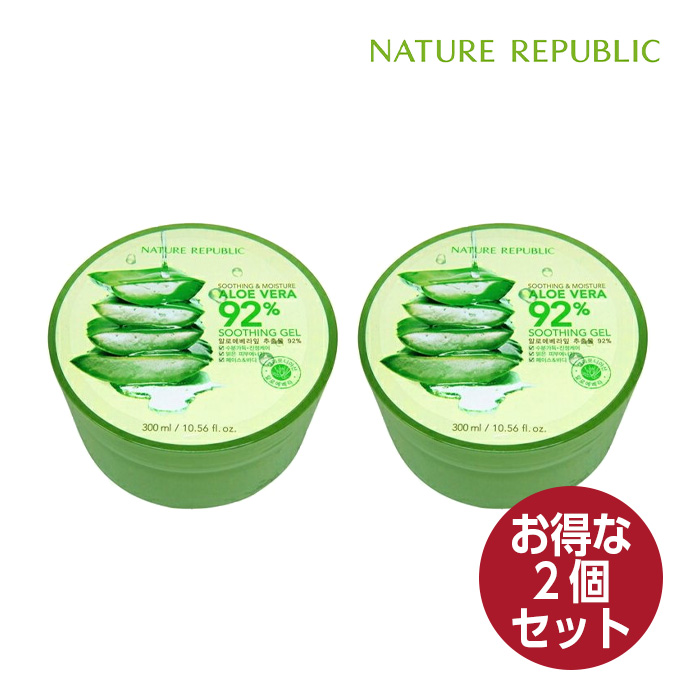 楽天市場】【3個セット】Nature Republic ネイチャーリパブリック スージング＆モイスチャー アロエベラ 92% スージングジェル  300ml 韓国コスメ 正規品 国内発送 : upsuke