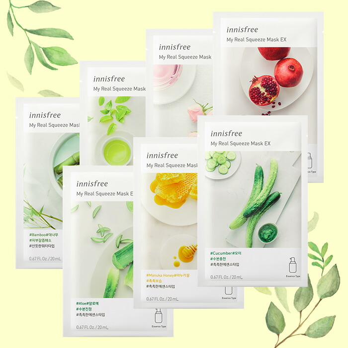 公式サイト Innisfree イニスフリー マイリアル スクイーズ 選べる マスクシートex 7種類 フェイスパック スキンケア 韓国コスメ 正規品 国内発送 Fucoa Cl