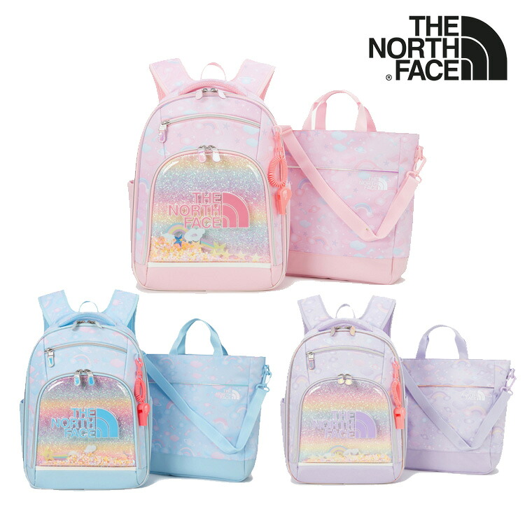 ノースフェイス バックパック THE NORTH FACE G’S FLIGHT SCH PACK キッズ ガールズフライト スクール パック SOFT_PINK ソフトピンク PASTEL_BLUE パステルブルー LILAC ライラック NM2DR01R/S/T バッグ【中古】未使用品
