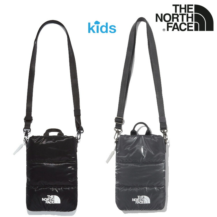 ノースフェイス クロスバッグ THE NORTH FACE K'S PADDING CROSS BAG MINI キッズ パディング クロスバッグ ミニ 男の子 女の子 REAL_BLACK リアルブラック SILVER_GRAY シルバーグレー NN2PQ56R/S バッグ 【中古】未使用品