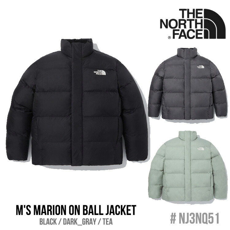 ノースフェイス ダウンジャケット THE NORTH FACE メンズ レディース M'S MARION ON BALL JACKET メンズ マリオン オンボールジャケット BLACK ブラック DARK_GRAY ダークグレイ TEA ティー NJ3NQ51A/B/C ウェア【中古】未使用品
