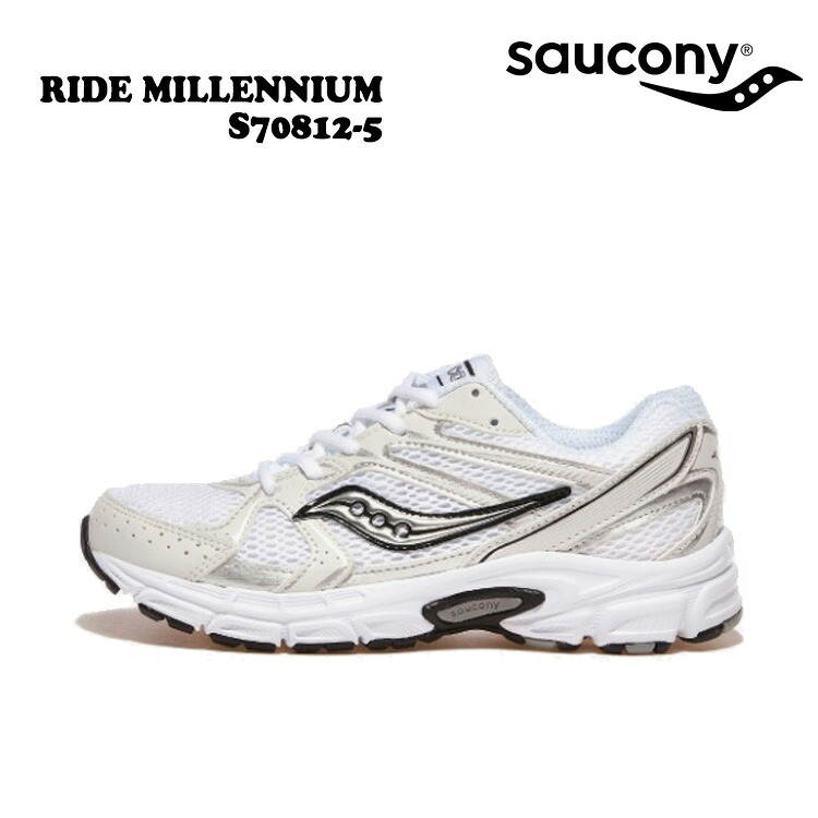 サッカニー スニーカー SAUCONY メンズ レディース RIDE MILLENNIUM ライドミレニアム WHITE/SILVER ホワイト/シルバー S70812-5 シューズ