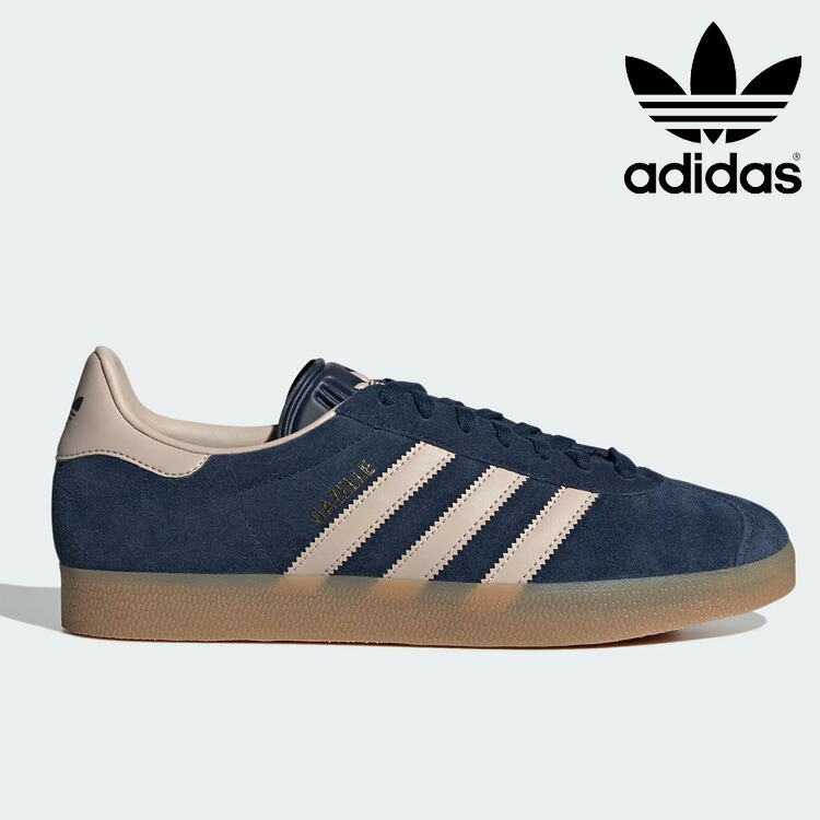 アディダス オリジナルス スニーカー adidas Originals GAZELLE ガゼル メンズ レディース Night Indigo / Wonder Taupe / Gum ナイトインディゴ ワンダートープ ガム IG6201 シューズ 【中古】未使用品