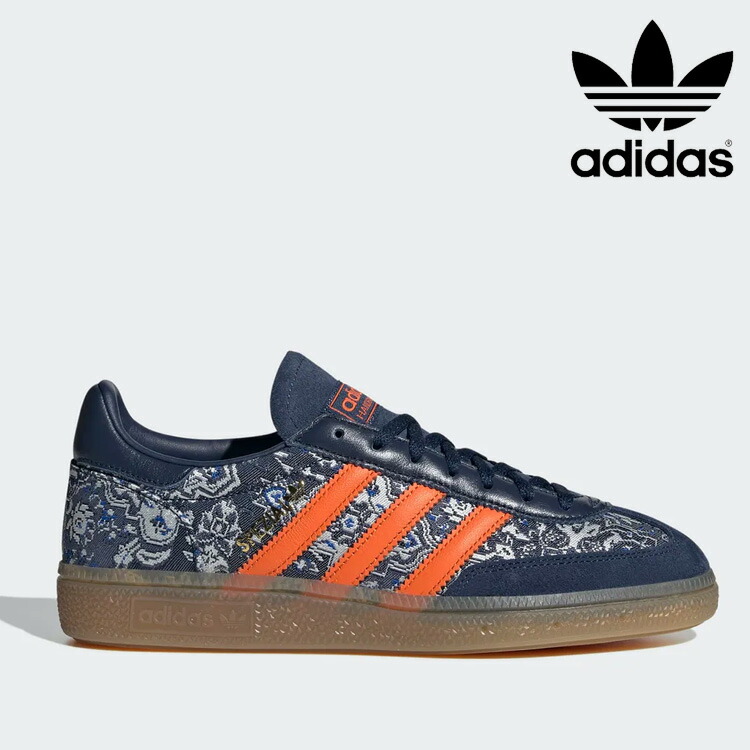 アディダス スニーカー adidas Originals HANDBALL SPEZIAL NAVY ORANGE ハンドボール スペツィアル ネイビー オレンジ メンズ レディース NINDIG ORANGE GUM3 ナイトインディゴ オレンジ ガム3 IH7952 シューズ【中古】未使用品｜upsuke