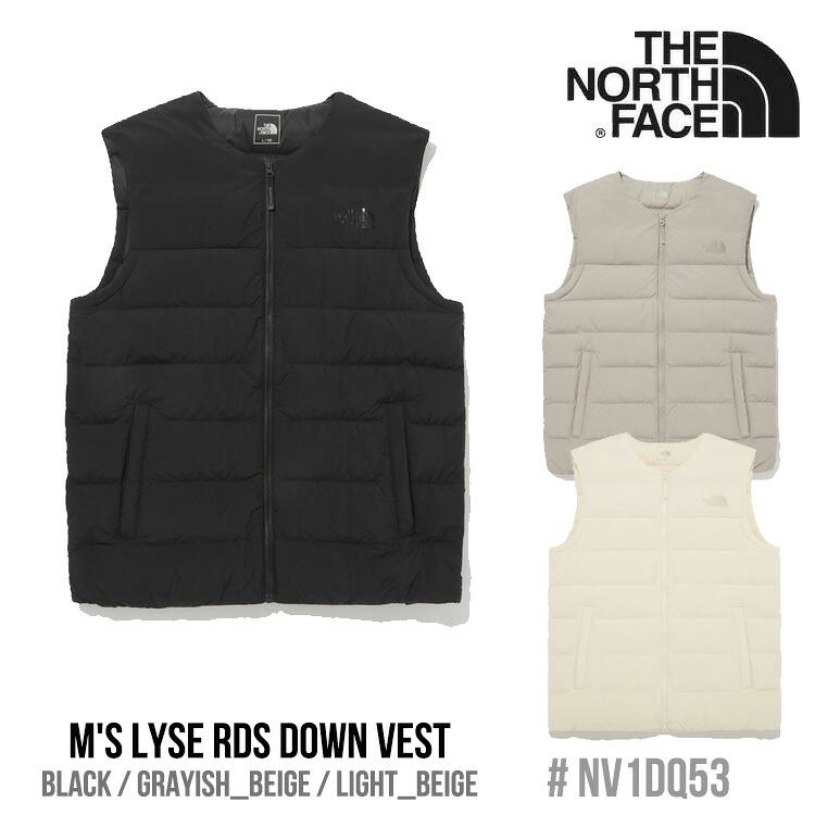 ノースフェイス ダウンベスト THE NORTH FACE ダウンベスト メンズ レディース M'S LYSE RDS DOWN VEST メンズ ライズ RDS ダウンベスト BLACK ブラック GRAYISH_BEIGE グレイシーベージュ LIGHT_BEIGE ライトベージュ NV1DQ53A/B/C ウェア【中古】未使用品
