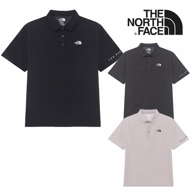 ノースフェイス ポロシャツ THE NORTH FACE メンズ レディース STINSON S/S POLO スティンソン ショートスリーブ ポロ BLACK ブラック DARK GRAY ダーク グレー WHITE_SAND ホワイトサンド NT7PR02J/K/L 半袖 ウェア 【中古】未使用品