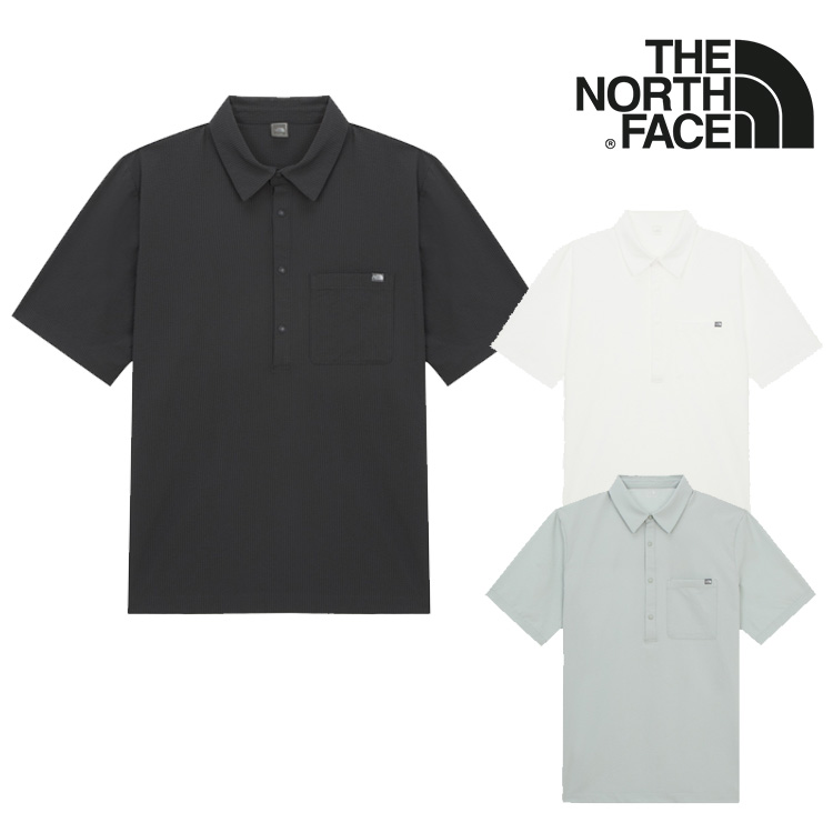 ノースフェイス ポロシャツ THE NORTH FACE M'S PUMICE S/S POLO SHIRTS メンズ パミス ショートスリーブ ポロシャツ CHARCOAL_GREY チャコールグレー WHITE ホワイト COOL_GRAY クールグレー NH8SR05A/B/Cウェア 【中古】未使用品