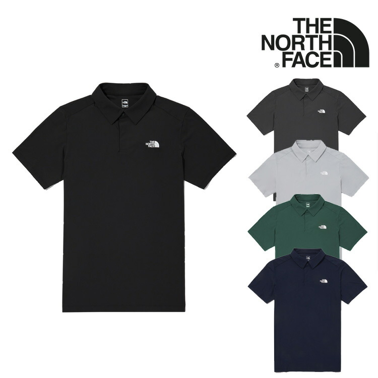 ノースフェイス ポロシャツ THE NORTH FACE M'S ICE DAY S/S POLO メンズアイスデー ショートスリーブ ポロ BLACK CHARCOAL DARK_GREEN ICE_GRAY NAVY NT7PQ09A/B/C/D/E 半袖 ウェア 【中古】未使用品