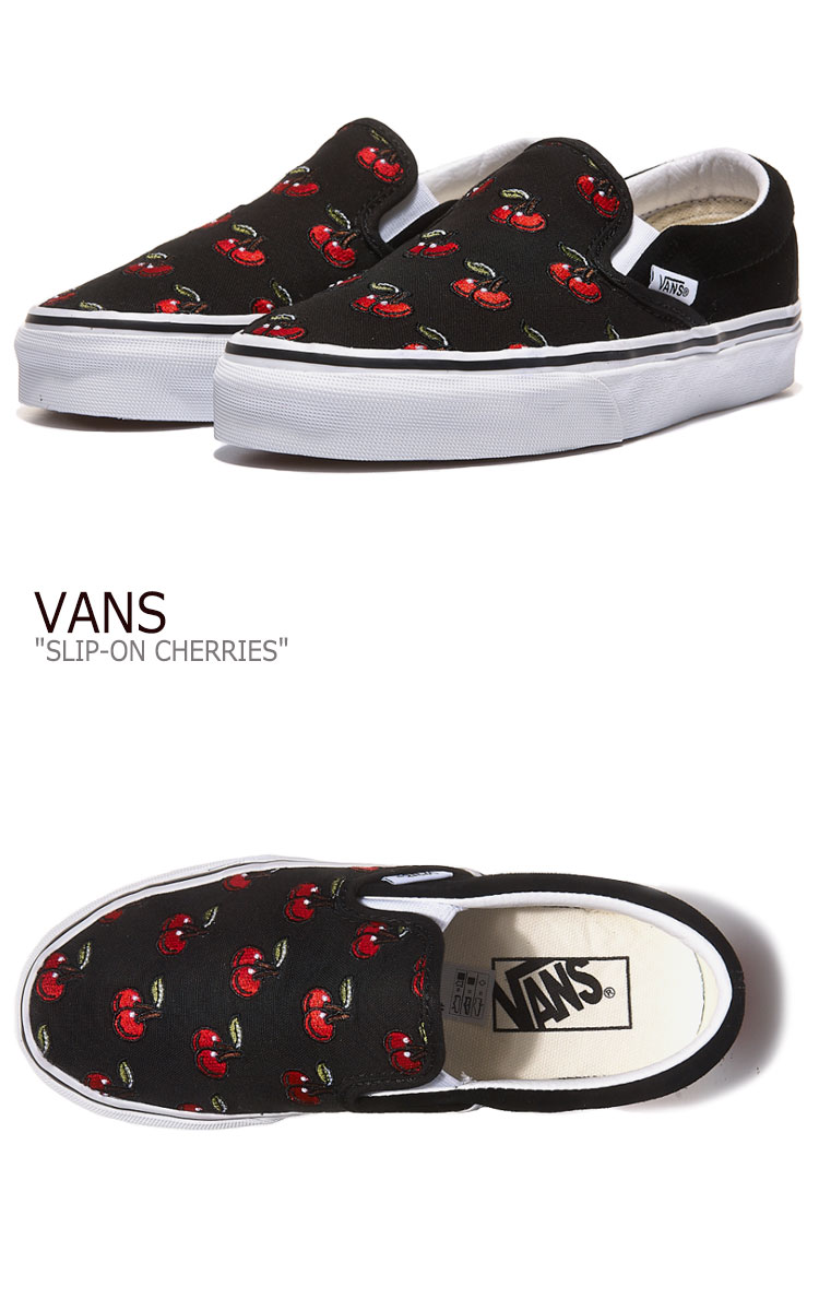 限定セール バンズ スリッポン スニーカー Vans メンズ レディース Slip On Cherries Black スリッポン チェリー Black ブラック Vn0a4u38l6m シューズ 限定価格セール Kmctartskuttippuram Org
