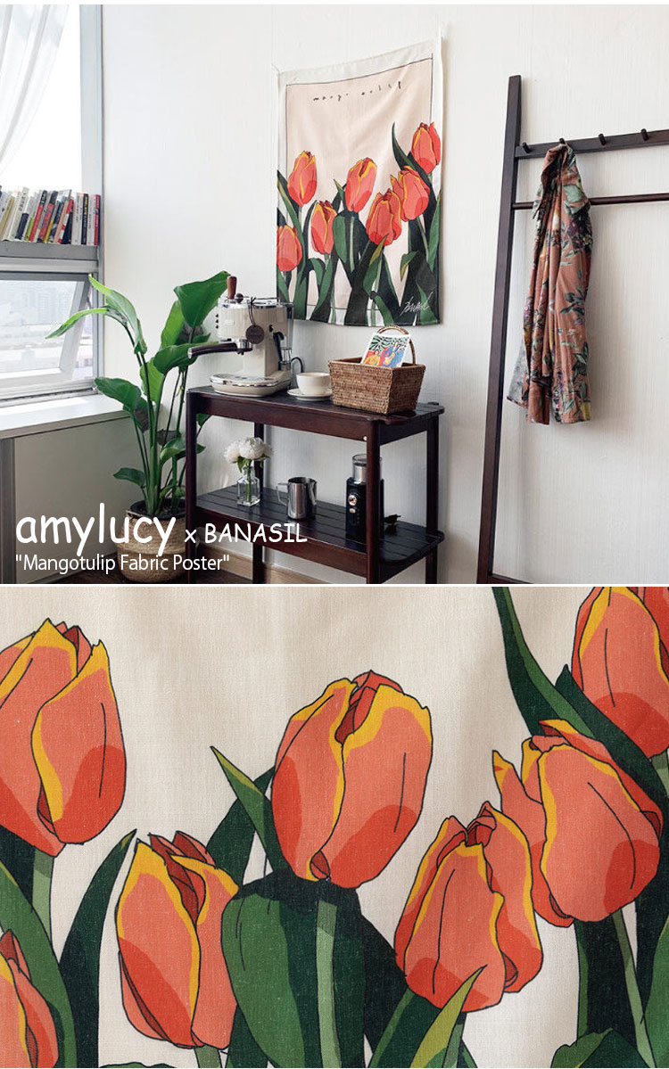 エイミールーシー タペストリー Amylucy マンゴーチューリップ 織物貼出 Mangotulip Fabric Poster フラワー 韓国雑貨 おつ Acc Eastjob Pl