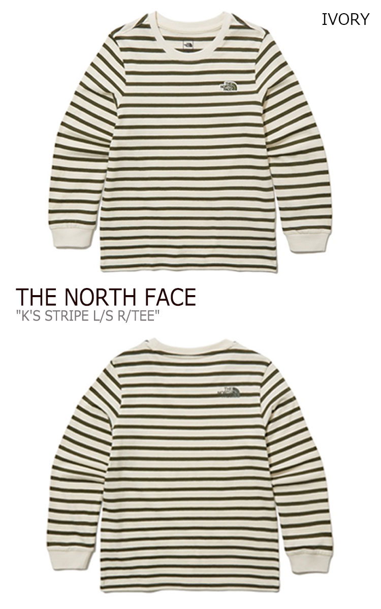 激安特価 ノースフェイス Tシャツ The North Face 男の子 女の子 K S Stripe L S R Tee ストライプ ロングスリーブ ラウンドｔシャツ 長袖 Ivory アイボリー Black ブラック Nt7tl51s T ウェア 中古 未使用品w 数量限定 Cnoa Ci