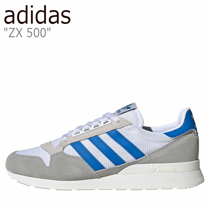 クーポン配布中 交換無料 アディダス スニーカー Adidas メンズ レディース Zx 500 ゼットエックス 500 Off White オフ ホワイト Blue ブルー Fw4410 シューズ 中古 未使用品 ブランドショッパー付き Confloors In