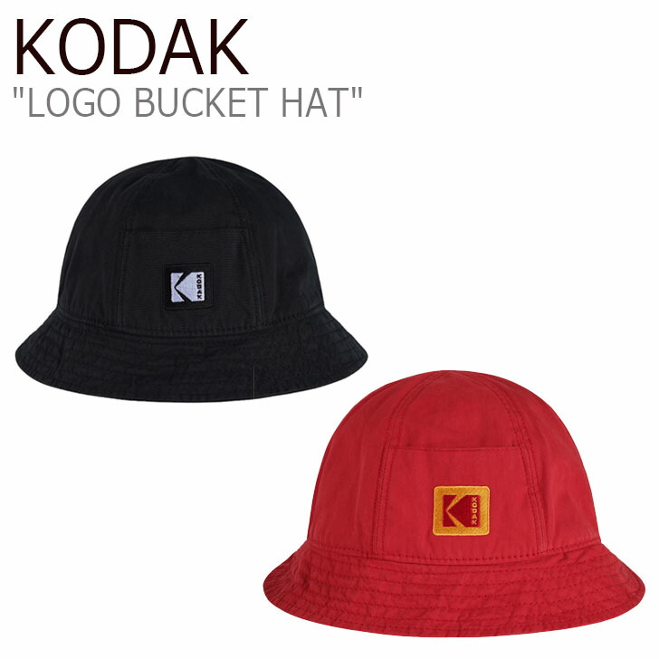 7112円 【お得】 コダック バケットハット KODAK メンズ レディース LOGO BUCKET HAT ロゴ バケット ハット BLACK ブラック RED レッド K0343LCP62BLK ウェア