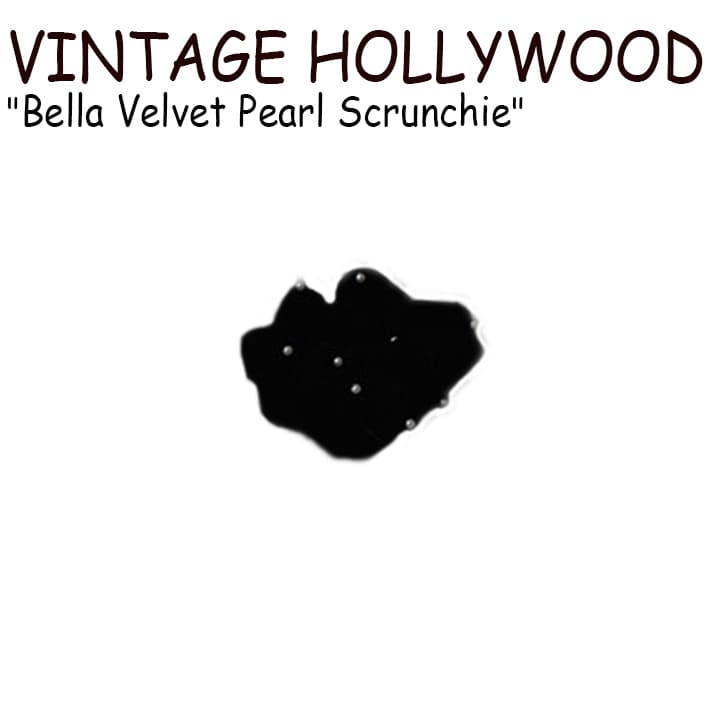 ヴィンテージ ハリウッド シュシュ Vintage Hollywood レディース Bella Velvet Pearl Scrunchie ベラ ベルベット パール シュシュ Black ブラック 韓国アクセサリー Acc ヴィンテージハリウッド ヴィンテージ ハリウッド Vintage Hollywood シュシュ