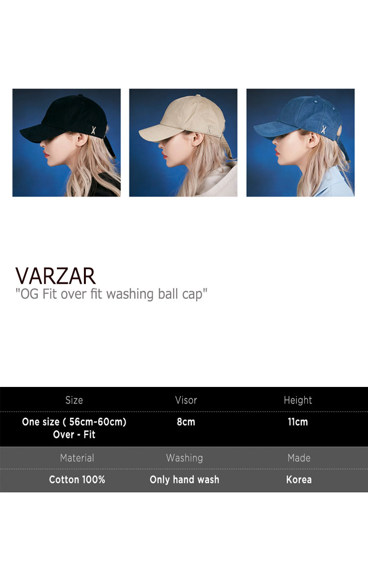 バザール 隊長 Varzar メンズ レディース Og Fit Over Fit Washing Ball Cap 仰山嵌まる ウォッシング 丼キャップ Beige ベージュ Black ネグロ Navy 船軍 Varzar585 6 7 Acc Quideleyehealth Com