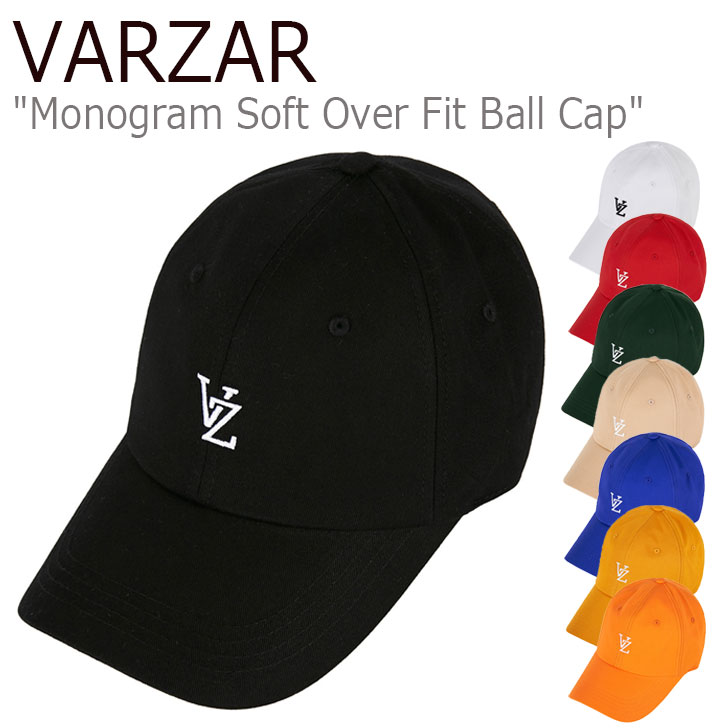 バザール キャップ VARZAR 正規販売店 Monogram Soft OverFit Ball Cap モノグラム ソフト オーバーフィット ボールキャップ グリーン ブラック レッド イエロー オレンジ ベージュ ブルー ホワイト varzar628/29/30/31/32/33/34/35 ACC|upsuke