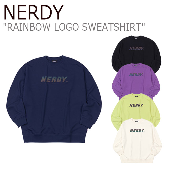 人気絶頂 ノルディ トレーナー Nerdy メンズ レディース Rainbow Logo Sweatshirt レインボー ロゴ スウェットシャツ Black ブラック Navy ネイビー Purple パープル Lime ライム Cream クリーム ノルディー ウェア Upsuke 公式 Unitedpharmacy Com Sa
