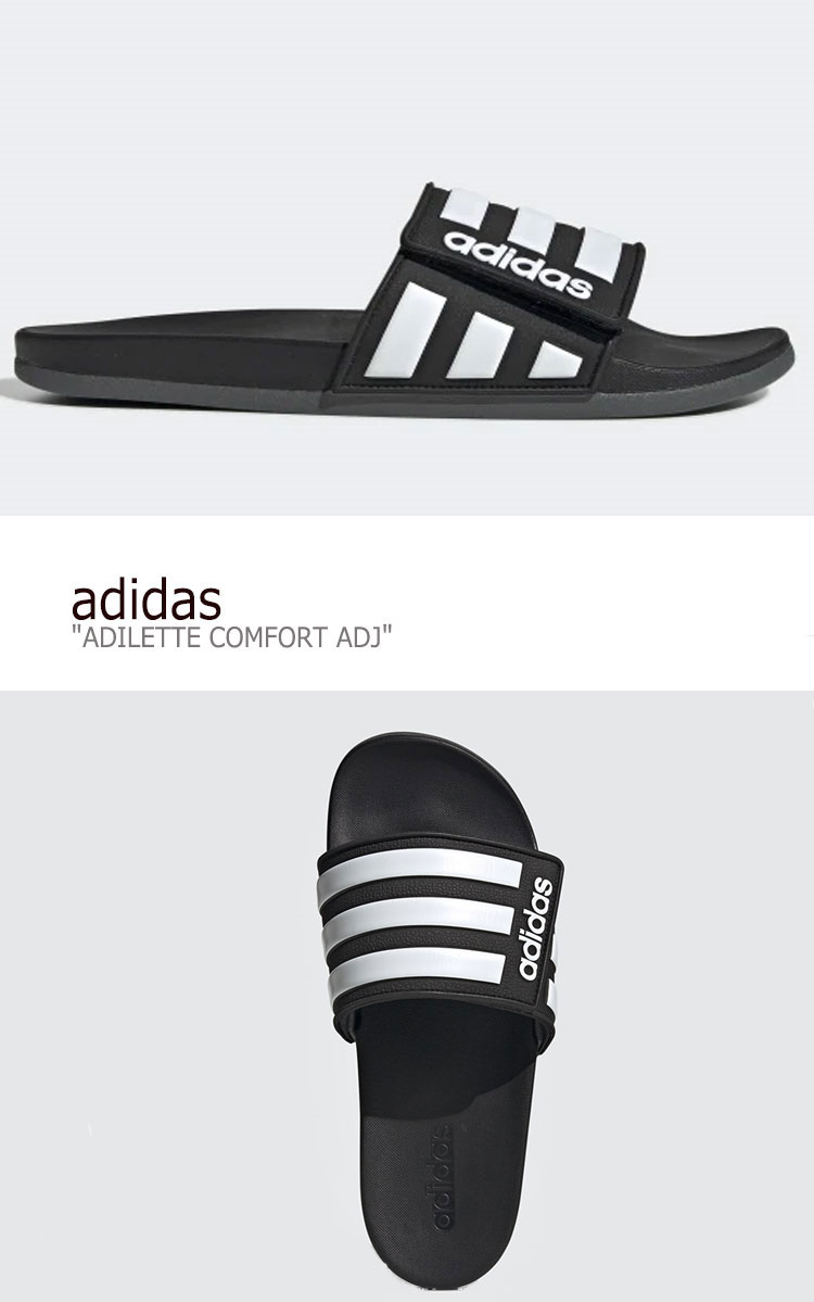 アディダス スリッパ Adidas メンズ レディース Adilette Comfort Adj アディレッタ カムフォート Adj Black 墨染め Eg1344 シューズ 中古 未行ずる品物 Cannes Encheres Com