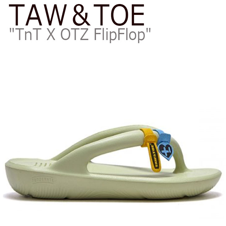 トゥー＆トゥー サンダル TAW＆TOE メンズ レディース TnT X OTZ FlipFlop TnT X OTZ フリップ フロップ GREEN 緑であること FLOTBS1X06 シューズ サンダル-メンズ靴