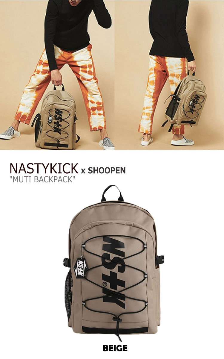 ネスティキック サブナップサック Nastykick メンズ レディース Shoopen Collabo Muti Backpack シュー書き込み コラボレーション マルチ カバン風呂敷き包み Black 黒奴 Red 朱塗 Beige ベージュ Tpbk19w バッグ ネスティキックリュックサック 嚢 ネスティキックバッグ