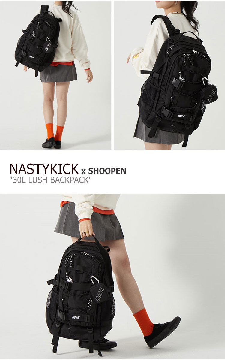 ネスティキック ルックサックサック Nastykick メンズ レディース Shoopen Collabo 30l Lush Backpack シュー作文 共作 30l ラッシュアワー 御徒面子風呂敷包 Black 墨染め Tpbkw12 バッグ ネスティキックルックザック 鞄 ネスティキックバッグパック ネスティキック