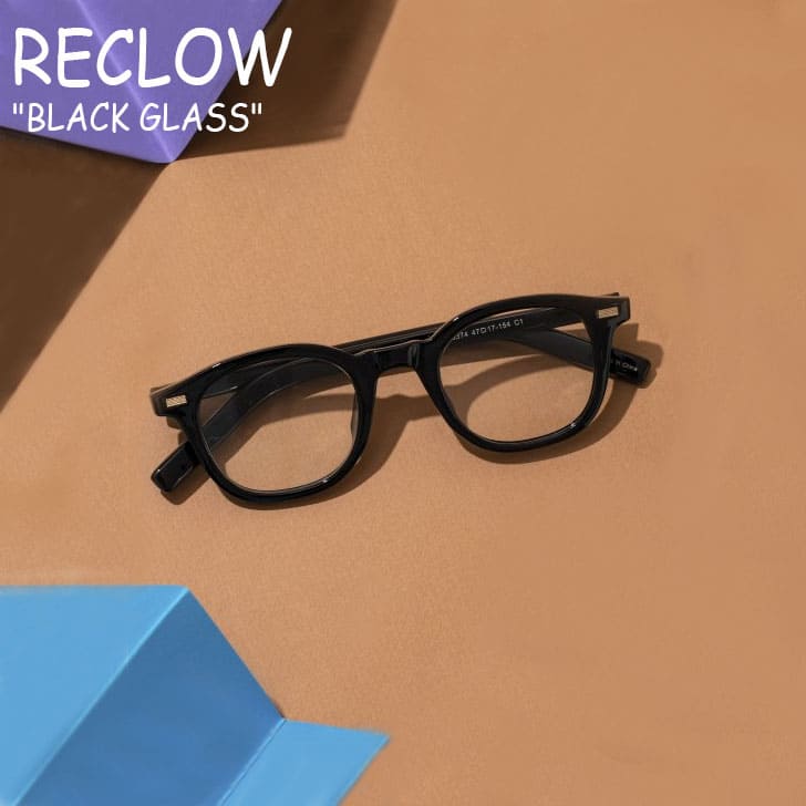 リクロー メガネ RECLOW メンズ レディース BLACK ブラック GLASS ガラス E374 ACC