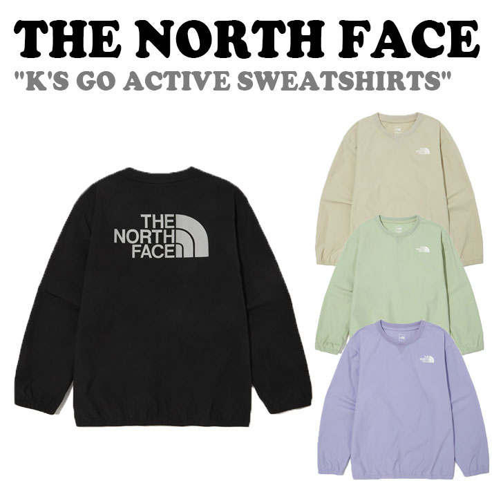 北の方人間の顔 プルオーバー THE NORTH FACE 御坊っちゃん うしろ帯 K\u0027S GO ACTIVE SWEATSHIRTS キッズ ゴー 活動的 トレーナー 長袖 BEIGE ベージュ BLACK 黒いこと PASTEL_GREEN 淡彩 緑であること VIOLET 相撲取り草 NM5MN06S/T/U/V 御召しもの 【中古】未当て嵌める品