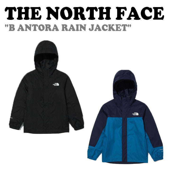ノースフェイス ジャケット THE NORTH FACE 男の子 女の子 B ANTORA RAIN JACKET Bアントラー レインジャケット BLACK ブラック DEEP BLUE ディープ ブルー NJ2HN12S/T ウェア【中古】未使用品｜upsuke