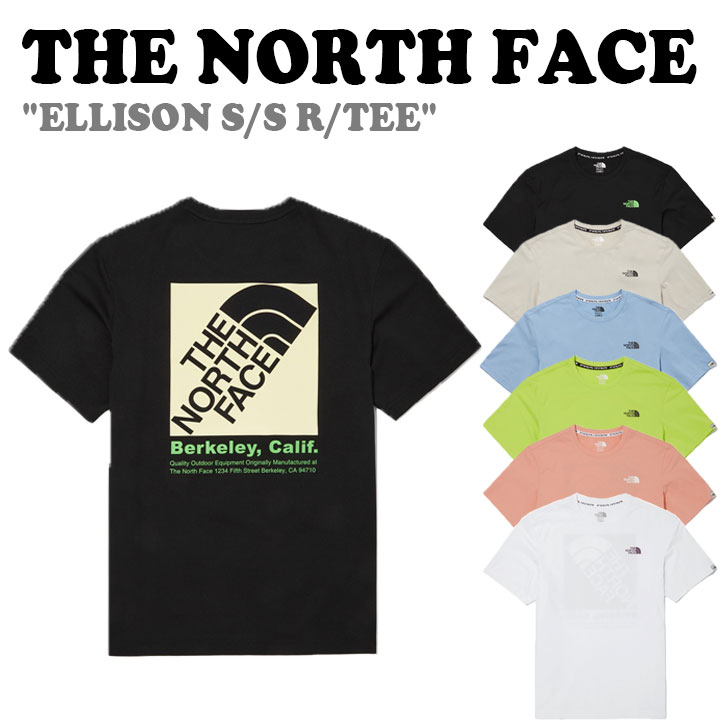ノースフェイス 半袖Ｔシャツ THE NORTH FACE メンズ レディース ELLISON S/S R/TEE エリソン ショートスリーブ ラウンドTシャツ BLACK ブラック WHITE ホワイト BEIGE ベージュ BLUE ブルー PEACH ピーチ LIME ライム NT7UN04J/K/L/M/N/O ウェア 【中古】未使用品｜upsuke