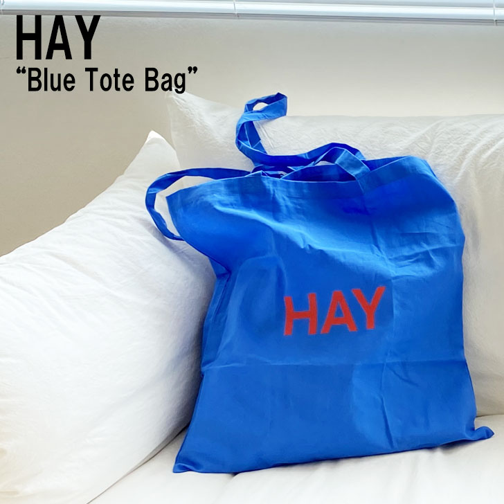 ヘイ エコバッグ HAY メンズ レディース Blue Tote Bag ブルー トートバッグ Sky blue Red logo スカイブルー  レッドロゴ 541126 バッグ 安い