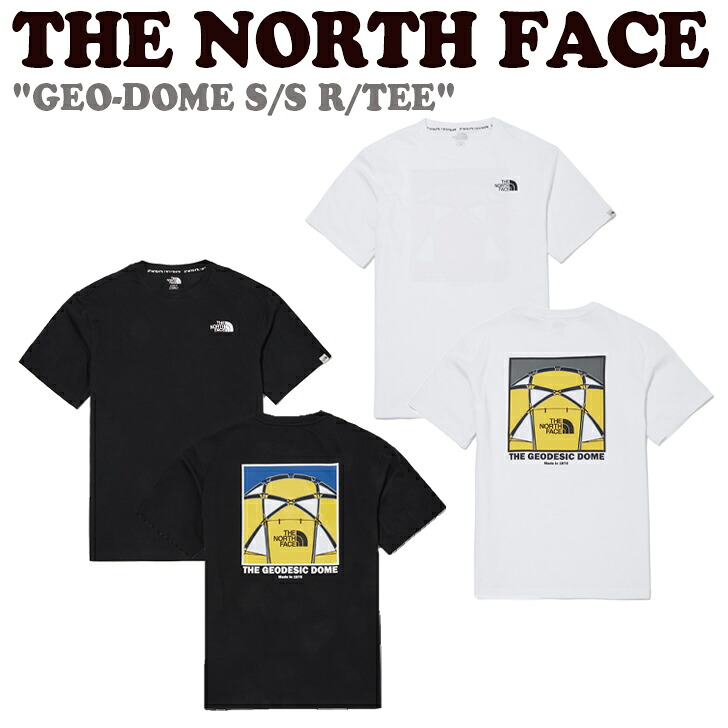 ノースフェイス 半袖Ｔシャツ THE NORTH FACE メンズ レディース GEO-DOME S/S R/TEE ジオ ドーム ショートスリーブ ラウンドTEE WHITE ホワイト BLACK ブラック NT7UN08J/K ウェア 【中古】未使用品｜upsuke