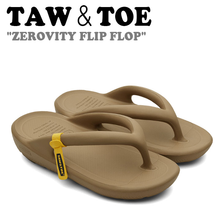 サンダル・ミュール TAW&TOE Zerovity OG Sand Beige Z-FF-SBAJ New TAW&TOE FLIP FLOP ZEROVITY OG SAND BEIGE Z-FF-SBAJ Light