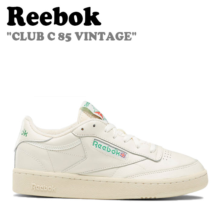 リーボック スニーカー REEBOK メンズ レディース CLUB C 85 VINTAGE クラブシー 85 ヴィンテージ CREAM クリーム CHALK チョーク PAPER WHITE ペーパーホワイト GREEN グリーン DV6434 シューズ