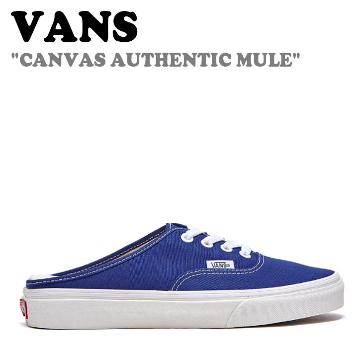 バンズ スニーカー VANS メンズ レディース CANVAS AUTHENTIC MULE キャンバス オーセンティック ミュール BLUE ブルー VN0A54F72BK1 FLVNCA1U32 シューズ 【中古】未使用品