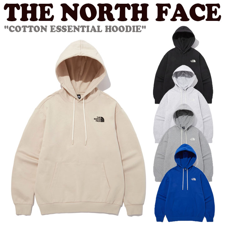 ノースフェイス パーカー THE NORTH FACE COTTON ESSENTIAL HOODIE コットン エッセンシャル フーディ BLACK STONE_GRAY MELANGE_GREY CREAM_BEIGE ROYAL_BLUE NM5PP40A/B/C/D/E ウェア 【中古】未使用品