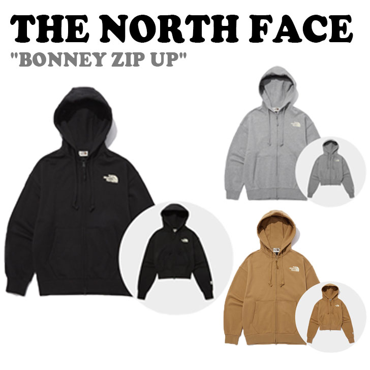 北の方人間の顔 パーカー THE NORTH FACE メンズ レディース BONNEY ZIP UP ボニー ジップアップ BLACK 黒いこと MELANGE GREY メランジ 薄墨色 GOLD BEIGE ゴールド ベージュ NJ5JN51J/K/L お召しもの 【中古】未当て嵌める品