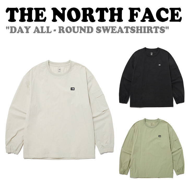 ノースフェイス トレーナー THE NORTH FACE メンズ レディース DAY ALL-ROUND SWEATSHIRTS デイ オールラウンド スウェットシャツ BLACK ブラック TEA ティー LIGHT BEIGE ライトベージュ NM5MP15A/B/C ウェア 【中古】未使用品