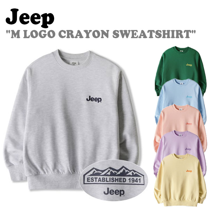 ジープ 調教師 Jeep 御坊っちゃん うしろ帯 M LOGO CRAYON SWEATSHIRT Mロゴタイプ クレヨン トレーナー 全6色 KO5TSU841MW/GN/LB/LY/LO/LV 御召しもの