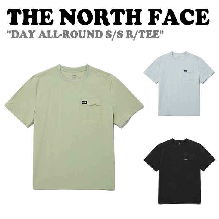 ノースフェイス 半袖Tシャツ THE NORTH FACE メンズ レディース DAY ALL-ROUND S/S R/TEE デー オールラウンド ショートスリーブ ラウンドティー TEA ティー GRAYISH BLUE グレイッシュブルー BLACK ブラック NT7UP33A/B/C/D ウェア 【中古】未使用品