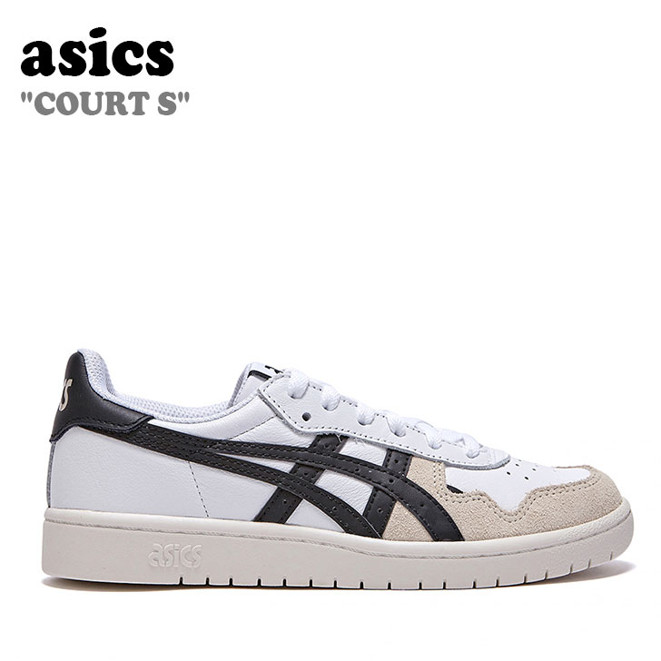 アシックス スニーカー asics メンズ レディース COURT S 厚地の外套 エス WHITE 白いこと BLACK 黒いこと 1201A695-100 FLACCA3U31 シューズ