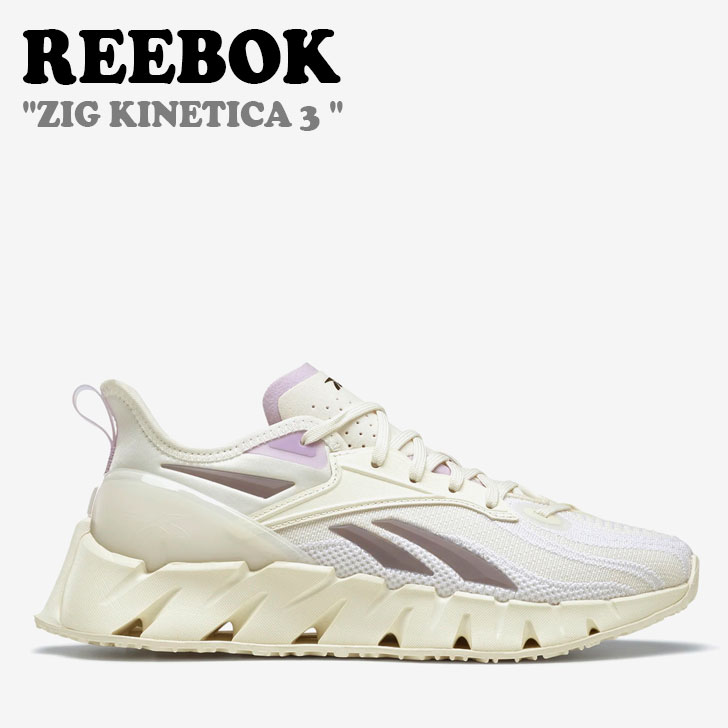 リーボック スニーカー REEBOK レディース ZIG KINETICA 3 ジグ キネティカ3 CREAM クリーム PURPLE パープル HR1319 RESO3EN5WCR シューズ｜upsuke