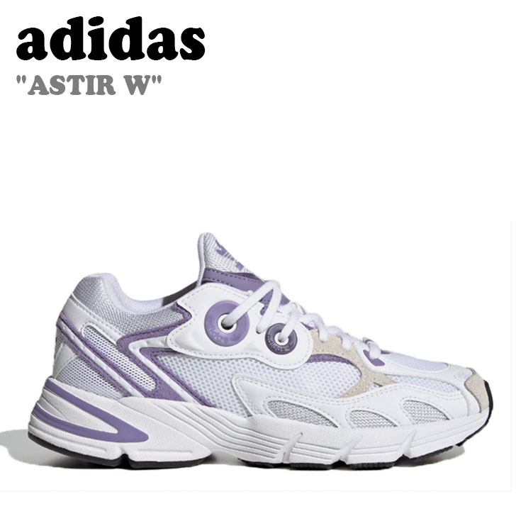 アディダス スニーカー adidas レディース ASTIR W アスター ウーマンズ CLOUD WHITE クラウド ホワイト MAGIC LILAC マジック ライラック TECH PURPLE テック パープル HQ6777 シューズ 【中古】未使用品