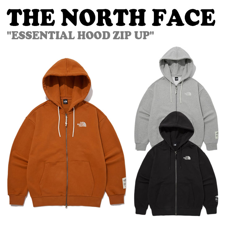 ノースフェイス パーカー THE NORTH FACE メンズ レディース ESSENTIAL HOOD ZIP UP エッセンシャル フード ジップアップ BLACK ブラック MELANGE GRAY メランジグレー DARK ORANGE ダクオレンジ NJ5JP80A/B/C ウェア【中古】未使用品
