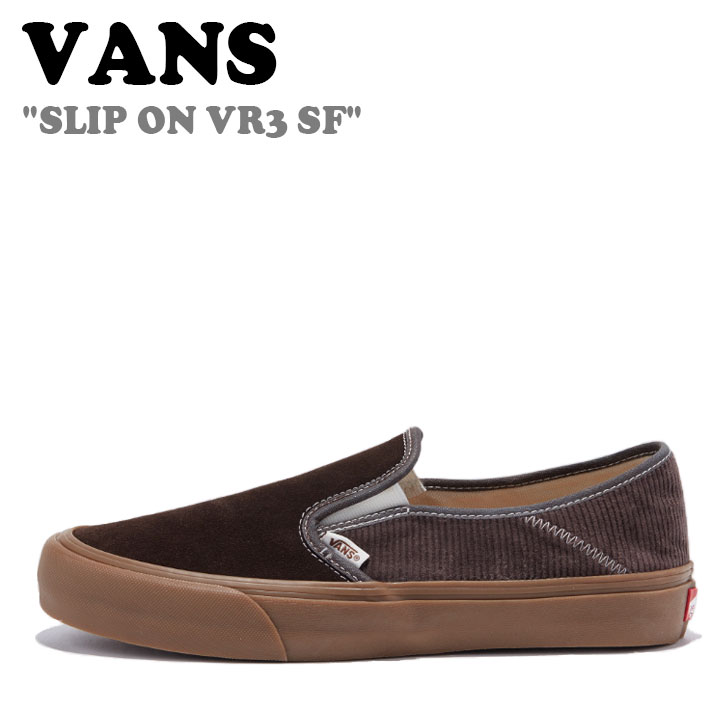 バンズ スニーカー VANS メンズ レディース SLIP ON VR3 空想科学小説 スリッポン SALT WASH CORDUROY DEMITASSE GUM ソルト ワッシュ コール天 デミタス チュインガム VN0A4BX8BK9 シューズ【中古】未当て嵌める品