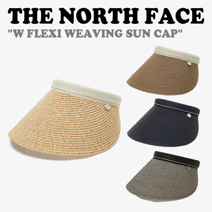 北の方人間の顔 韓国 旗がしら THE NORTH FACE レディース W FLEXI WEAVING SUN CAP フレクシー ウェービング サンキャップ IVORY 象牙色 BROWN 赤銅色 NAVY 米国海軍 JET BLACKジェット機 黒いこと NE3CP09A/B/C/D ACC【中古】未当て嵌める品